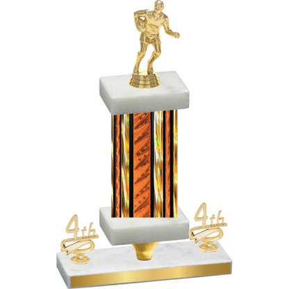 Premium Single Orange Glacier Fourth Place Rugby Trophy