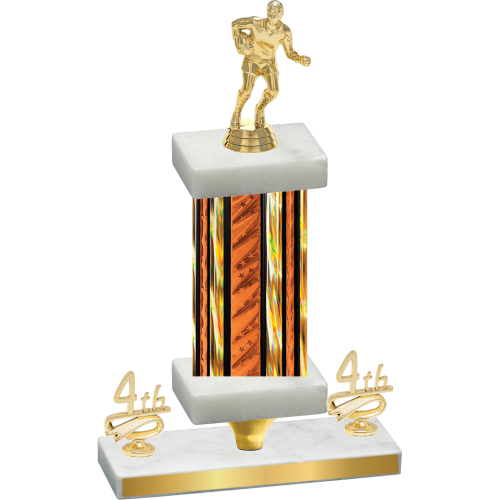 Premium Single Orange Glacier Fourth Place Rugby Trophy