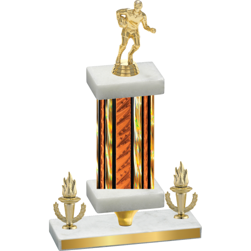 Premium Single Orange Glacier Victory Rugby Trophy