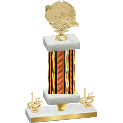 Premium Single Orange Glacier First Place Running Trophy