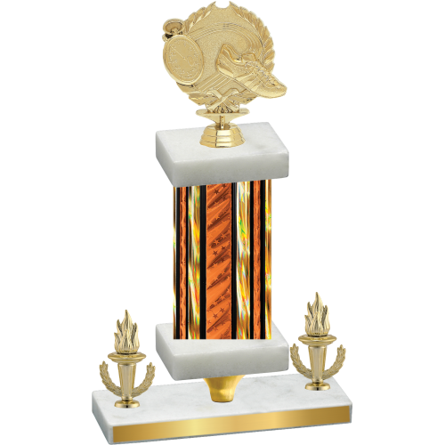 Premium Single Orange Glacier Victory Running Trophy