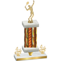Premium Single Orange Glacier Fourth Place Tennis Trophy
