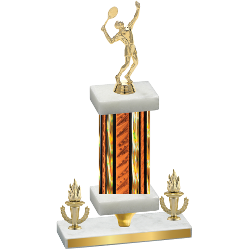 Premium Single Orange Glacier Victory Tennis Trophy