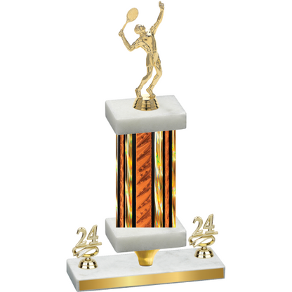 Premium Single Orange Glacier Year Tennis Trophy