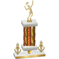 Premium Single Orange Glacier Victory Tennis Trophy