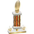 Premium Single Orange Glacier First Place Football Trophy