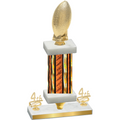 Premium Single Orange Glacier Fourth Place Football Trophy