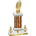 Premium Single Orange Glacier Victory Football Trophy