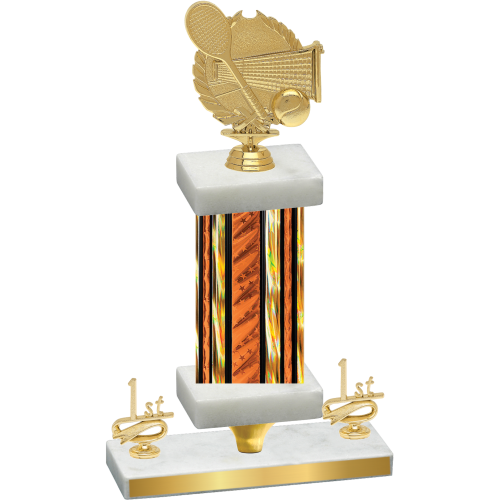 Premium Single Orange Glacier First Place Tennis Trophy