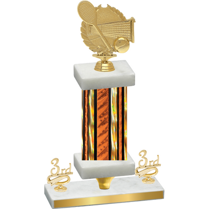 Premium Single Orange Glacier Third Place Tennis Trophy