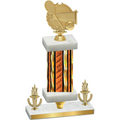 Premium Single Orange Glacier Victory Tennis Trophy