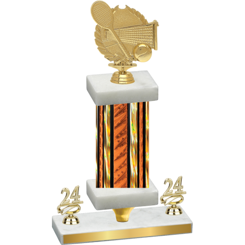 Premium Single Orange Glacier Year Tennis Trophy