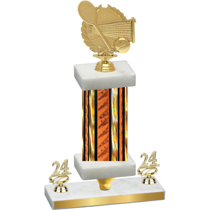 Premium Single Orange Glacier Year Tennis Trophy