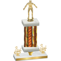 Premium Single Orange Glacier Third Place Wrestling Trophy