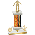 Premium Single Orange Glacier Fourth Place Wrestling Trophy