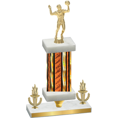 Premium Single Orange Glacier Victory Volleyball Trophy