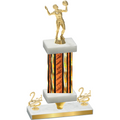 Premium Single Orange Glacier Second Place Volleyball Trophy