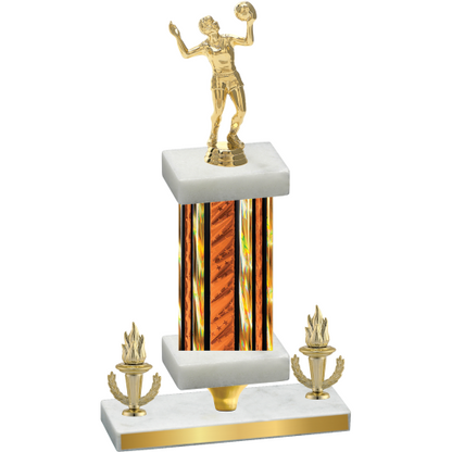 Premium Single Orange Glacier Victory Volleyball Trophy