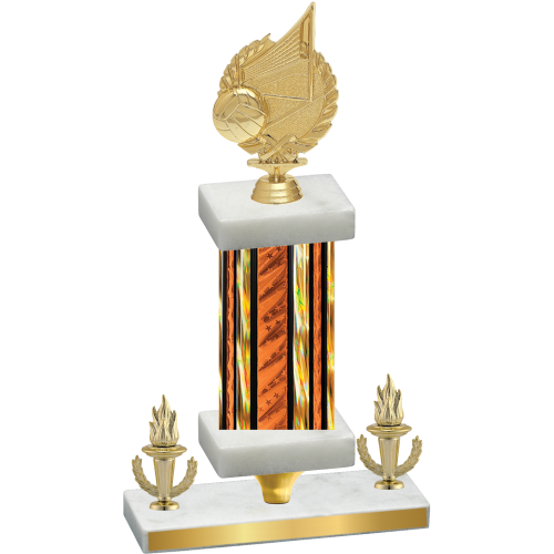 Premium Single Orange Glacier Victory Volleyball Trophy