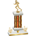 Premium Single Orange Glacier Third Place Football Trophy