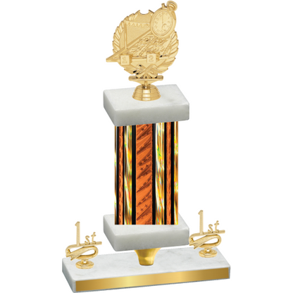 Premium Single Orange Glacier First Place Swimming Trophy