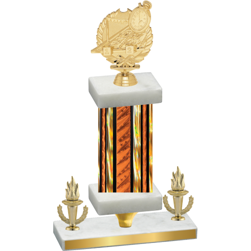 Premium Single Orange Glacier Victory Swimming Trophy