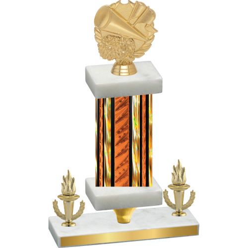 Premium Single Orange Glacier Victory Cheerleading Trophy