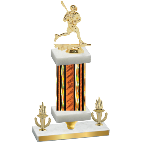 Premium Single Orange Glacier Victory Lacrosse Trophy