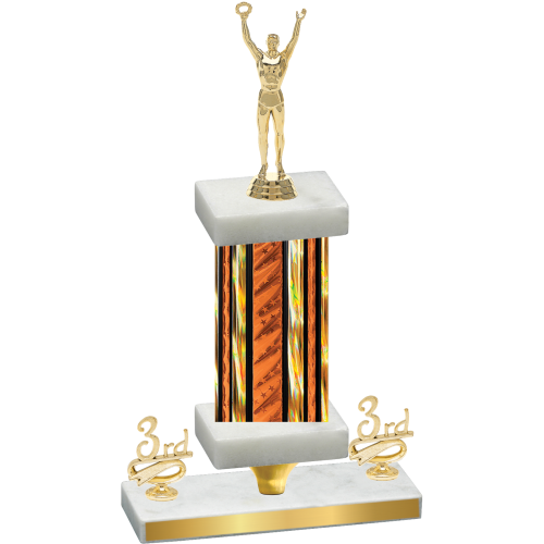 Premium Single Orange Glacier Third Place Victory Trophy