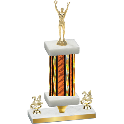 Premium Single Orange Glacier Year Victory Trophy