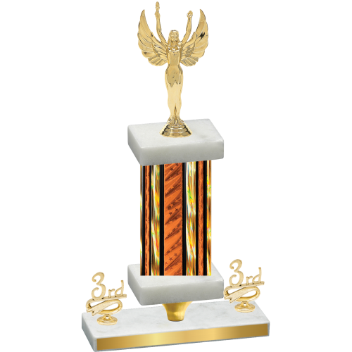 Premium Single Orange Glacier Third Place Victory Trophy