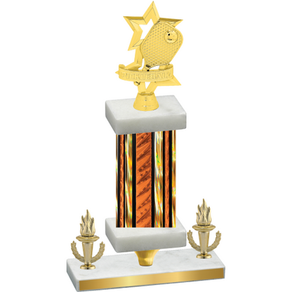 Premium Single Orange Glacier Victory Pickleball Trophy