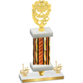 Premium Single Orange Glacier First Place Pickleball Trophy