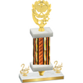 Premium Single Orange Glacier Second Place Pickleball Trophy