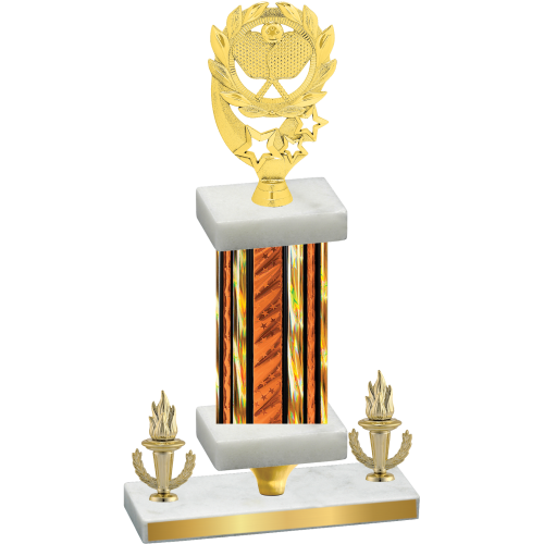 Premium Single Orange Glacier Victory Pickleball Trophy