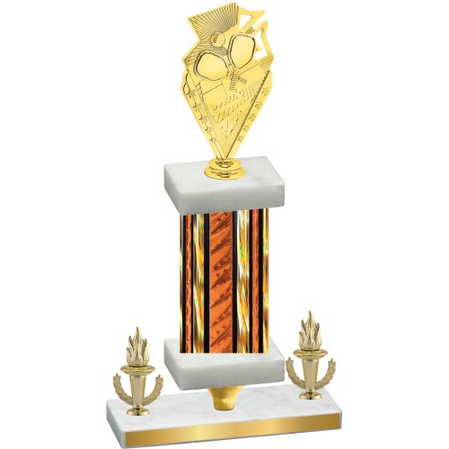 Premium Single Orange Glacier Victory Pickleball Trophy