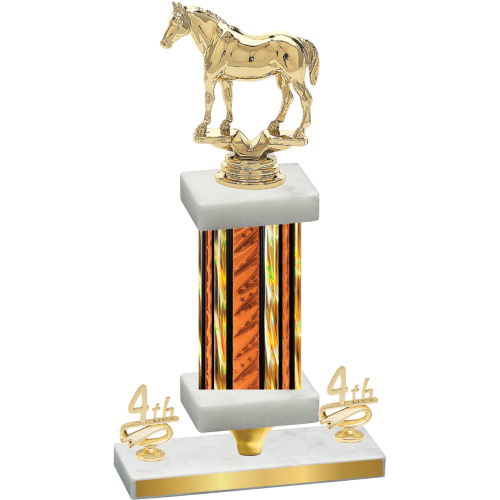 Premium Single Orange Glacier Fourth Place Horses Trophy