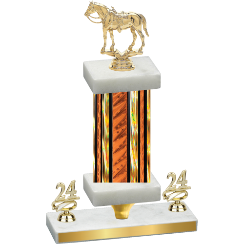 Premium Single Orange Glacier Year Horses Trophy