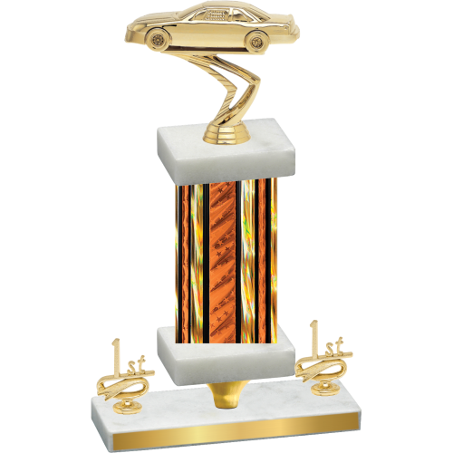 Premium Single Orange Glacier First Place Cars Trophy