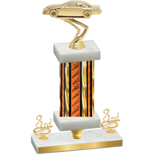 Premium Single Orange Glacier Third Place Cars Trophy