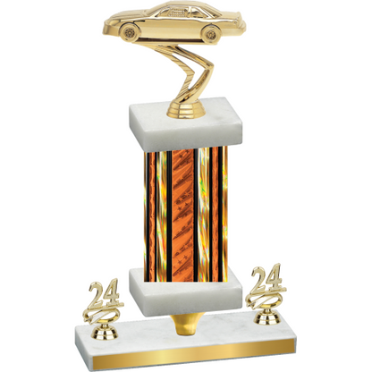 Premium Single Orange Glacier Year Cars Trophy