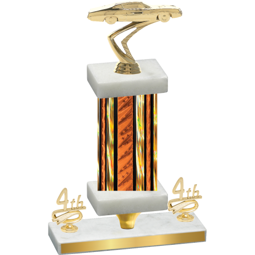 Premium Single Orange Glacier Fourth Place Cars Trophy
