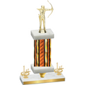Premium Single Orange Glacier First Place Archery Trophy