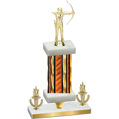 Premium Single Orange Glacier Victory Archery Trophy