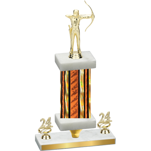 Premium Single Orange Glacier Year Archery Trophy