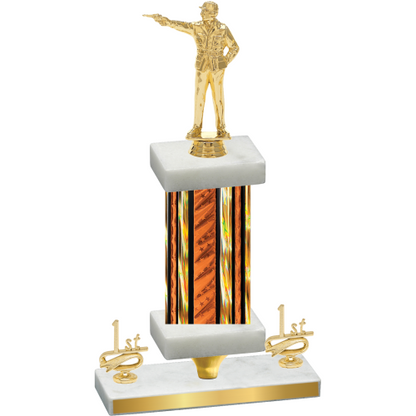 Premium Single Orange Glacier First Place Shooter Trophy