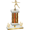 Premium Single Orange Glacier Fourth Place Skater Trophy