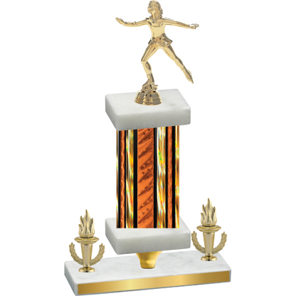 Premium Single Orange Glacier Victory Skater Trophy