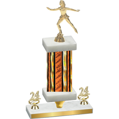 Premium Single Orange Glacier Year Skater Trophy