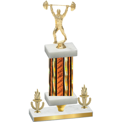 Premium Single Orange Glacier Victory Weights Trophy